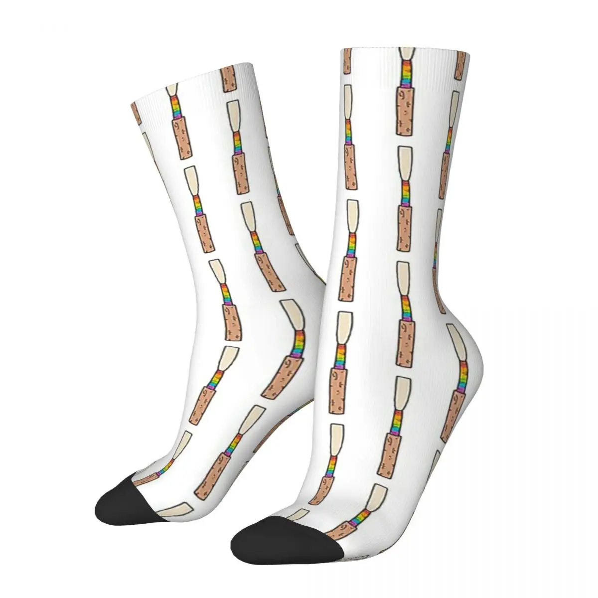 Rainbow Oboe Reed Socks Harajuku calze Super morbide calze lunghe per tutte le stagioni accessori per regali da donna da uomo