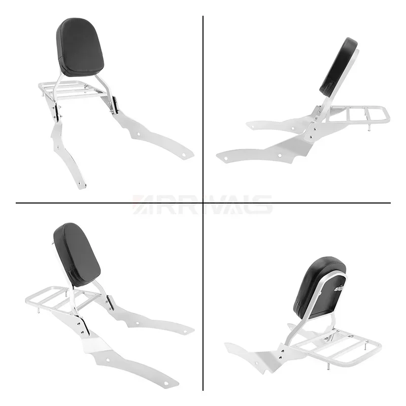 Motorcycle Sissy Bar Detachable Backrest Rear Passenger Luggage Rack For Yamaha V Star XVS400 650 Custom Models 1996-2017