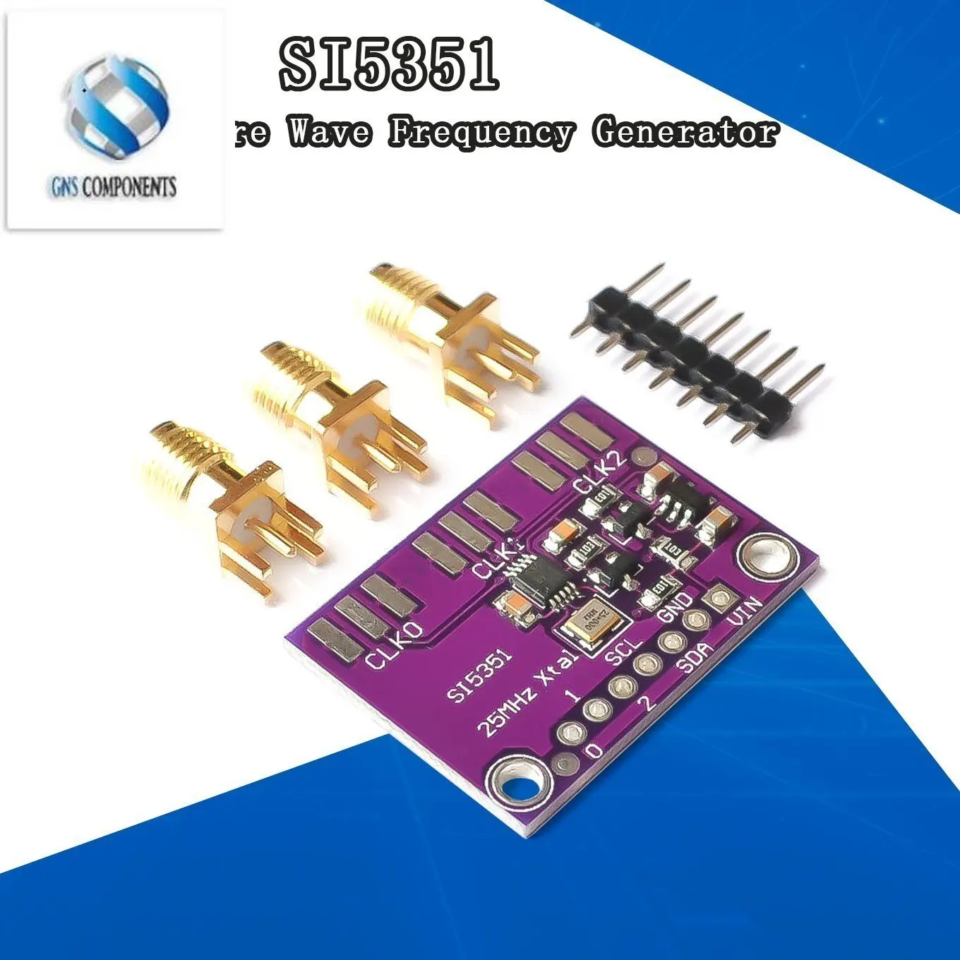 DC 3V 5V SI5351 SI5351A I2C Clock Signal Generator Module High Frequency Signal Square Wave Frequency 8KHz-160MHz For Arduino