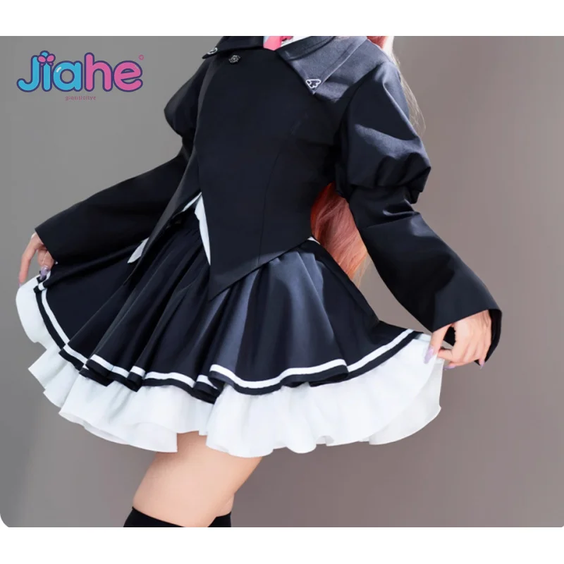 

Hinata Misakiba Sakura no Uta Cosplay Sakura no Toki Costume Halloween Party Girl JK Academy Uniform Tie Coat Shirt Sock Set