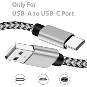 Type C USB charging cable, 2.4A Fast loading, nylon braided wire, samsung charger cable, huawei, Android mobile phone, 1m, 2m, 3m 6 Main Sales Glasses Nano - №4