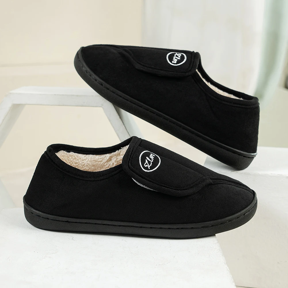 شباشب للرجال من جلد الغزال أحذية غير قابلة للانزلاق أحذية مشي مريحة ودافئة من القطيفة للاستخدام الداخلي/الخارجي للقدمين المتفجرة لمرضى السكري #6