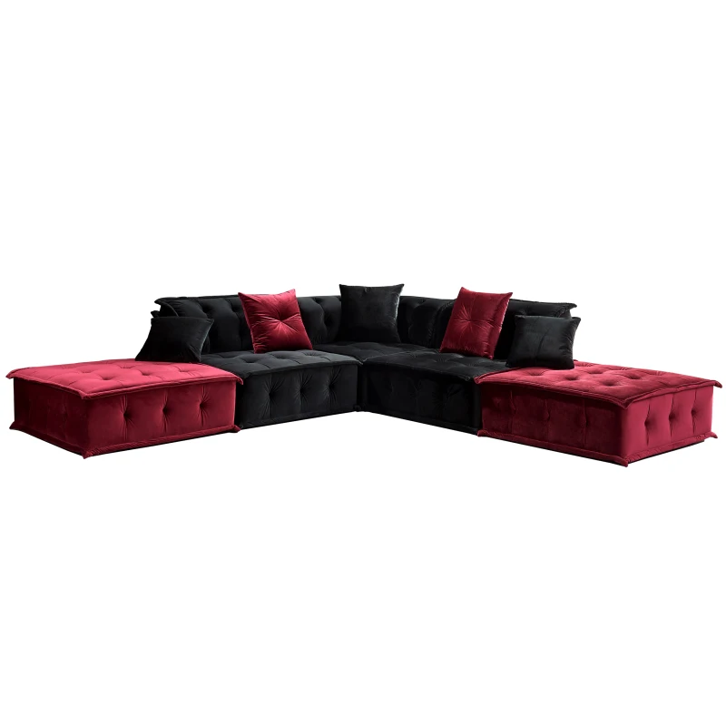 Fabric Nordic Sectional Sofa Luxury Velvet Living Room Sofa Minimalist Sofa Sofas Para El Hogar Interior Decoration