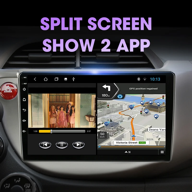 JMCQ-مشغل فيديو متعدد الوسائط للسيارة ، 2Din ، أندرويد 12 ، 4G ، واي فاي ، DSP ، راديو ، نظام تحديد المواقع والملاحة ، DSP ، مناسب لهوندا فيت ، جاز ،- #4