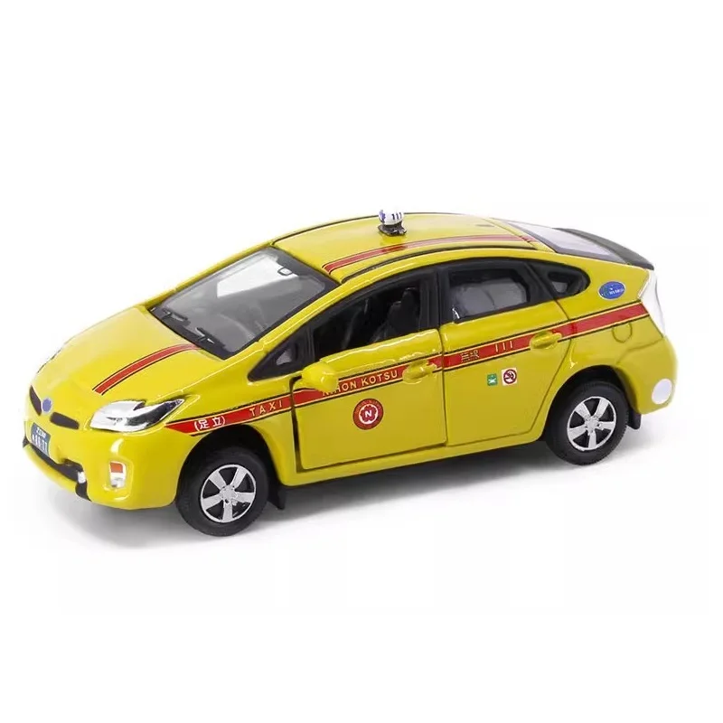 Tiny 1:64 Pri-us Nihonkotsu Taxi NO.8 Alloy Simulation Model Car