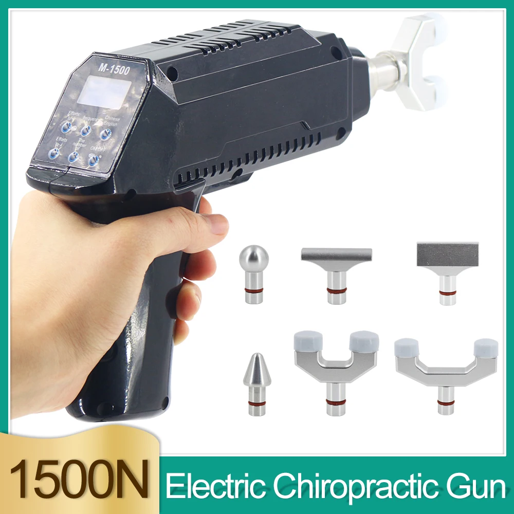 

Electric Chiropractic Gun 1500N Massage Tools 6 Heads Spine Correction 30 Levels Of Strength Cervical Adjustable Massager New