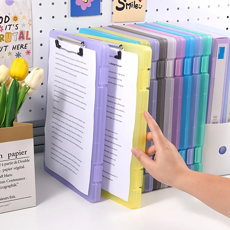 

1 шт. многофункциональная доска для письма с крючками и односиловым зажимом — портативная папка для материалов, органайзер для файлов с держателем для ручек