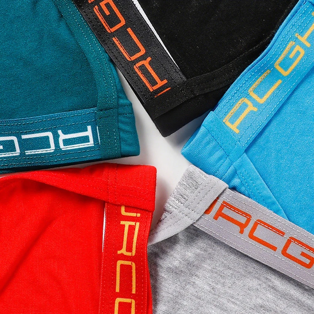 

Men 95% Cotton Solid Color High Fork Underwear Briefs Low Waist Sports Simple Comfortable Pouch Panties Underpants