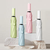 Portable Travel Umbrella Compact 10-Bone Folding Sun and Rain Protection Automatic Umbrellas for Adults