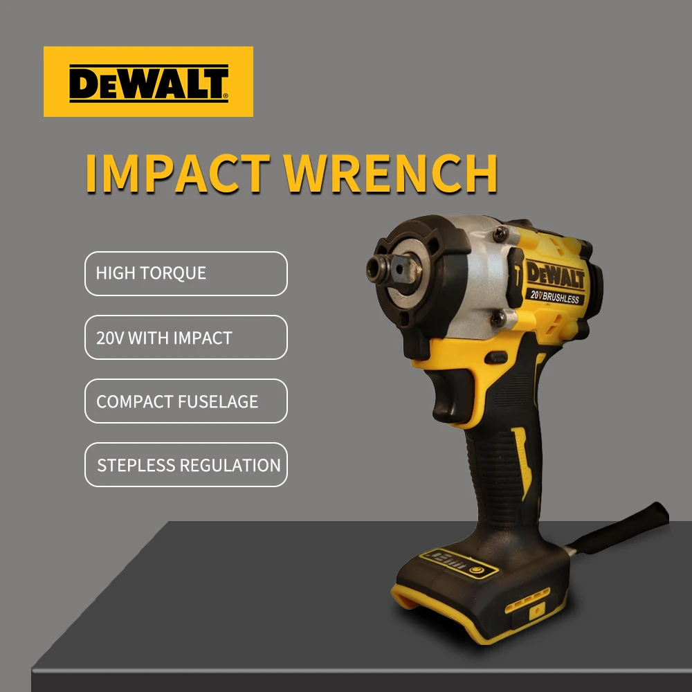 Dewalt DCF921 Cordless Brushless Impact Wrench 20V Lithium Battery High Torque 205NM Torque Variable Speed Electric Wrench