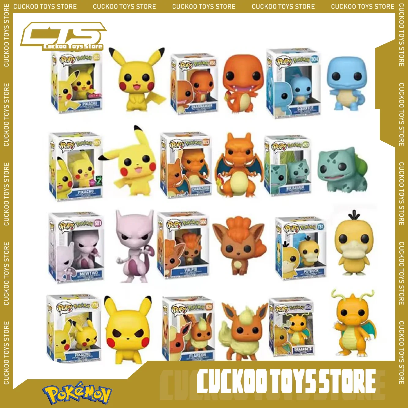 Funko Pop Pokemon Anime Figure Pikachu Figures Cute Charmander Figurine Collection Pop Desktop Decor Models Toys Christmas Gifts