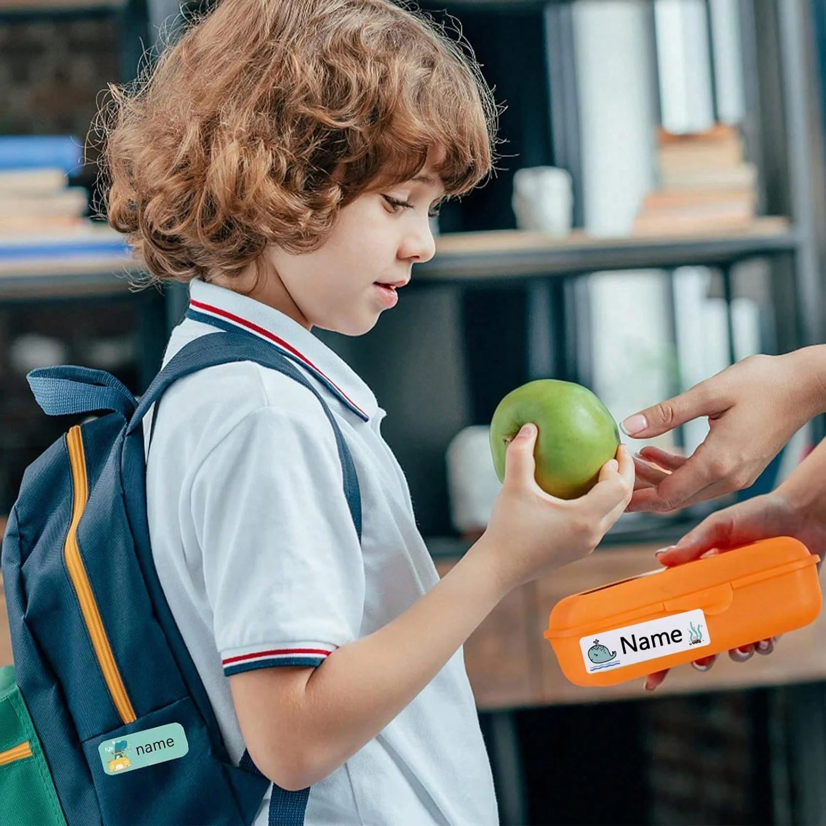 4.6*1.1 سنتيمتر ملصقات اسم مخصص مقاوم للماء ، ملصقات تسميات اسم شخصية للأطفال ، ملصقات علامات الرعاية النهارية اسم مخصص #6