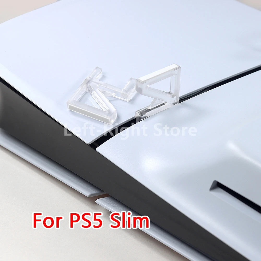 50PCS For PS5 Slim Console Horizontal R Stand Transprent Triangle Support Acrylic Stable Bracket For Sony Playstation 5 Slim
