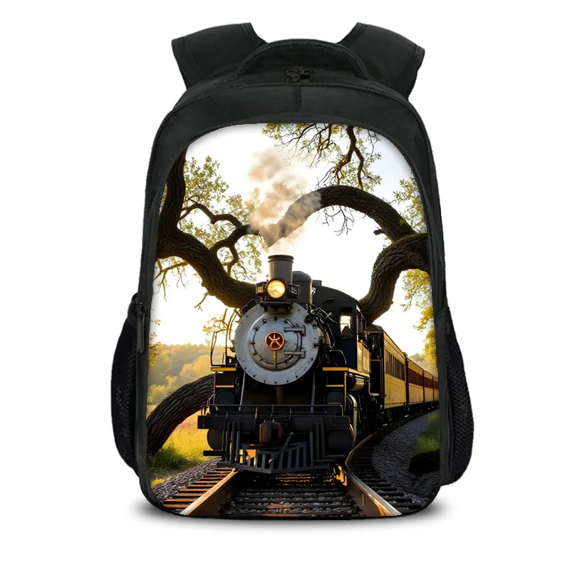 Train double-layer backpack, stylish and large capacity new lightweight printed design perfect companion for both boys and girls