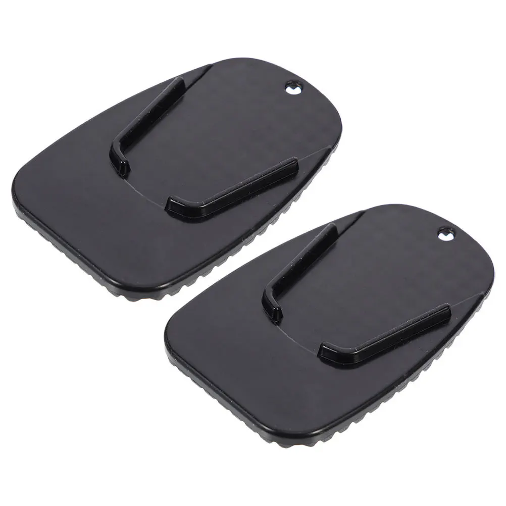 

2Pcs Motorcycle Side Stand Pad Motorbike Side Support Plate ABS Shock Absorbing Non Slip Extension Plate for Camping Grass