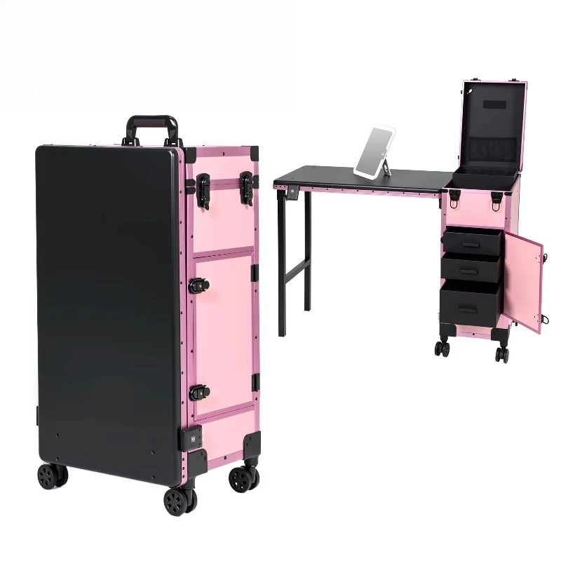 With multi-color, mirror and storage drawers, removable and foldable