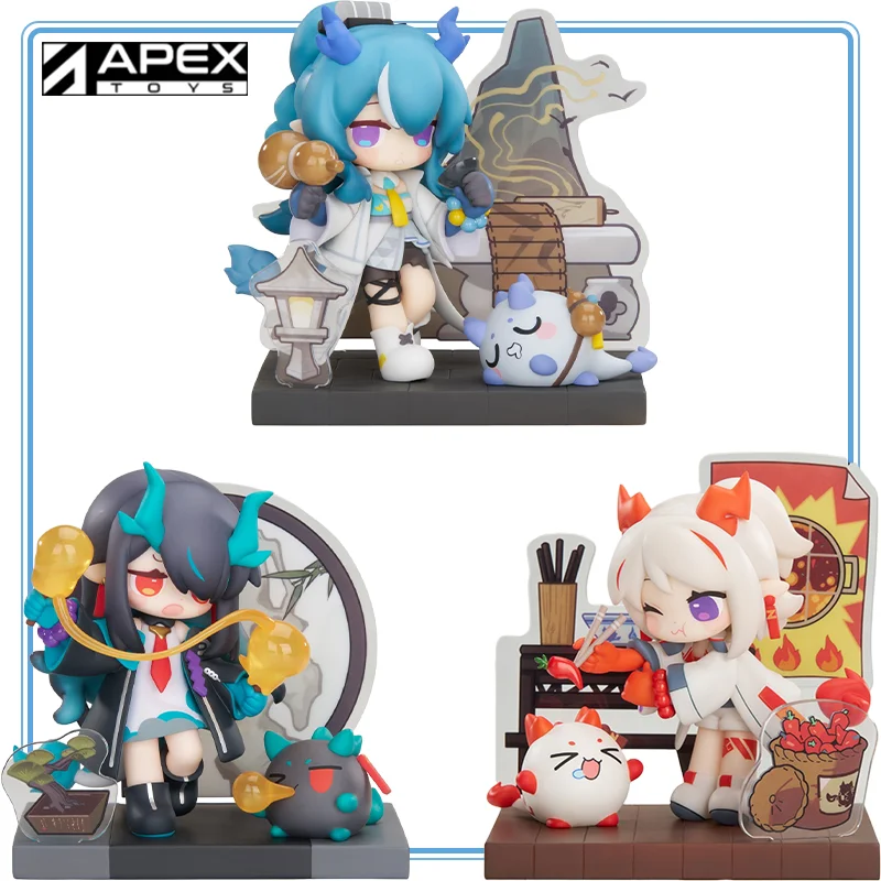 

【100% подлинный】Apex Innovation, оригинальная модель Arknights Dusk Ling Nian Arknights, есть некоторые десерты, версия Q, украшение модели