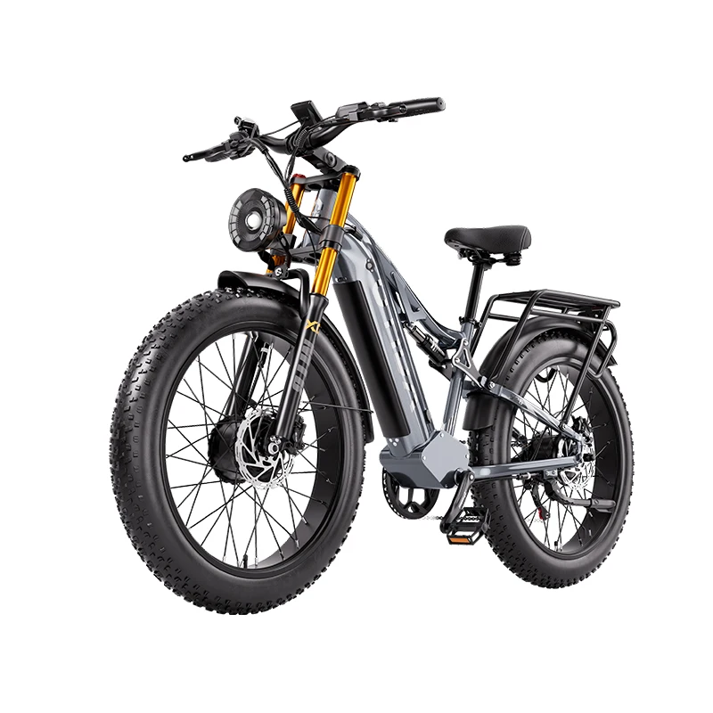 OTIDA S26 Elektrofahrrad für Erwachsene mit zwei leistungsstarken Motoren, 52V20Ah 26 Zoll 4.0 Fat Tire E-Bike Mountainbike Offroad-Elektrofahrrad MTB