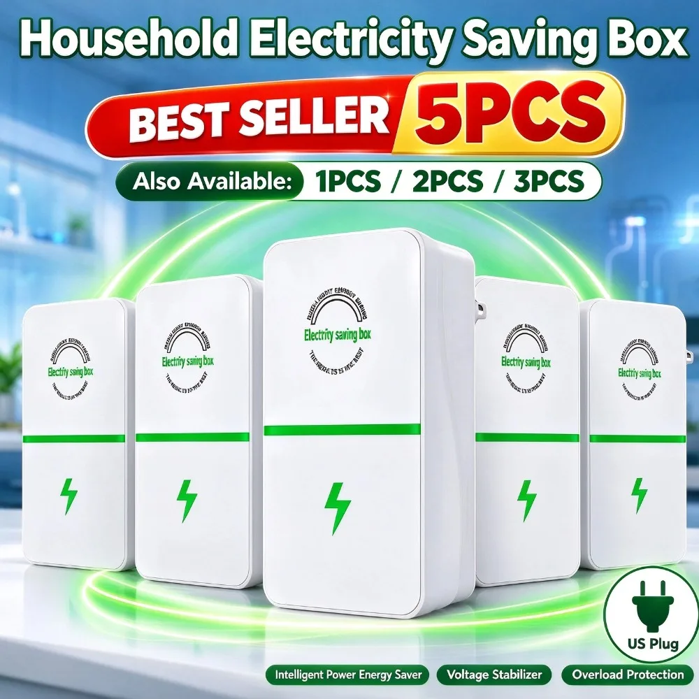Household Electricity Saving Box Intelligent Power Energy Saver Device Voltage Stabilizer Overload Protection Plug US/EU Plug