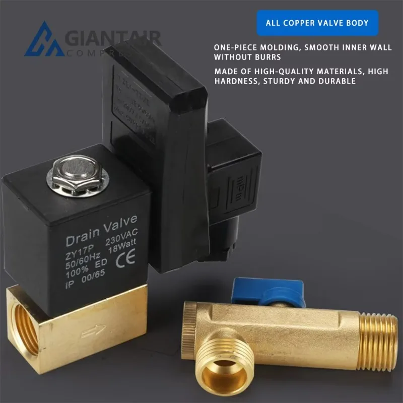 الجملة 1/2 "التلقائي ضاغط الهواء توقيت الإلكترونية مكثف صمام المياه استنزاف السيارات