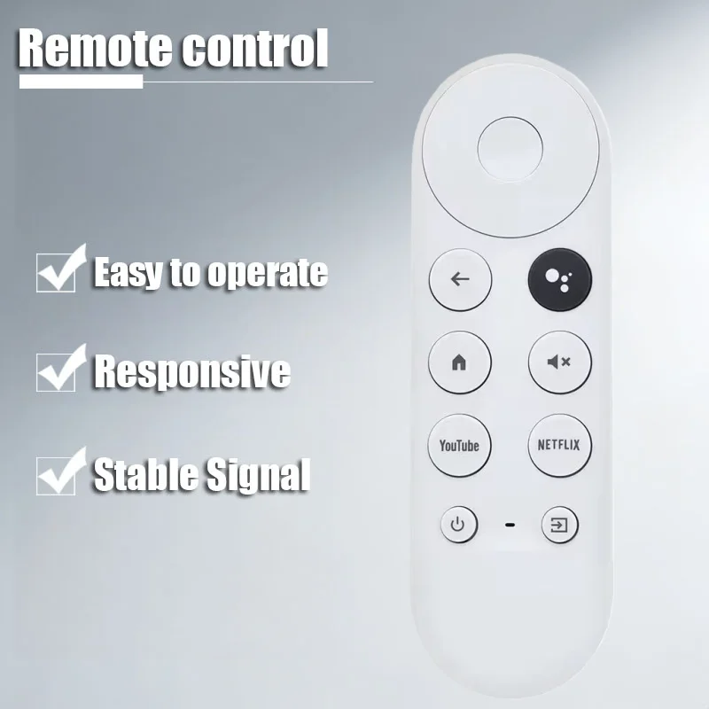 Voice Remote Control Replacement for Google Chromecast Google TV Box, Ergonomic Infrared Controller for Streaming Media Set Top