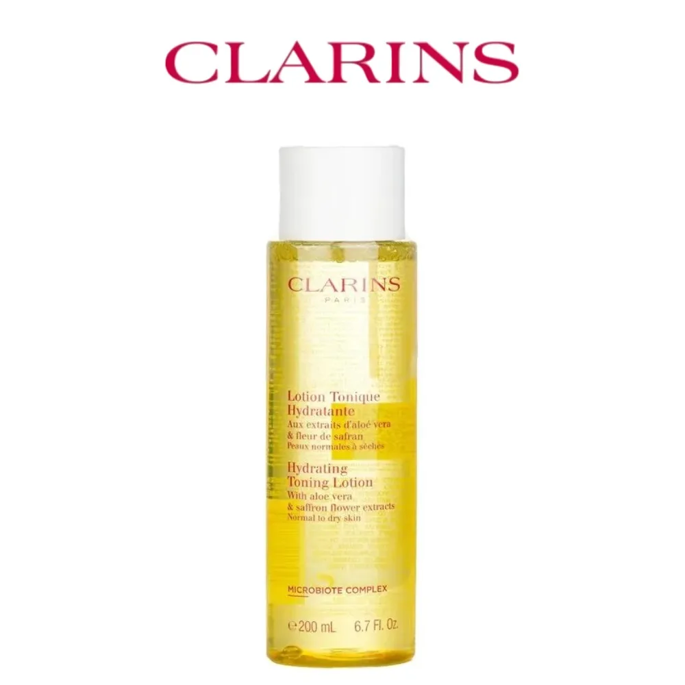 Clarins Toning Lotion 200ml (Yellow - For Normal to Dry Skin), Original Skin Care for Women/Men, Luxury Skincares