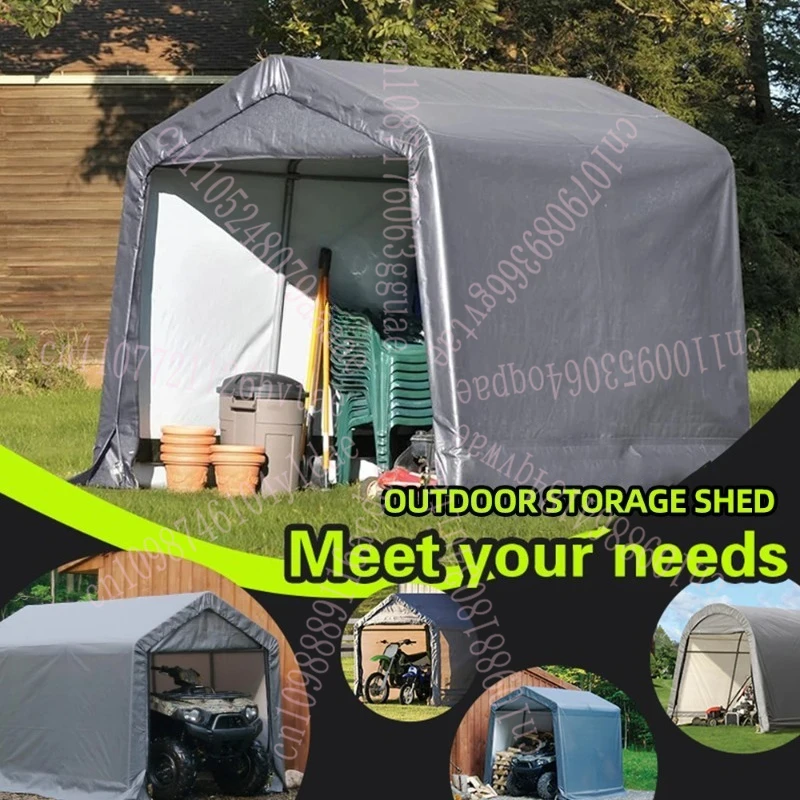 غرفة تخزين خارجية مقاومة للماء 1.8 م 2.4 م، غبار، حماية من الشمس، مرآب، عناصر متنوعة، مأوى مطر، سقيفة تخزين للحديقة