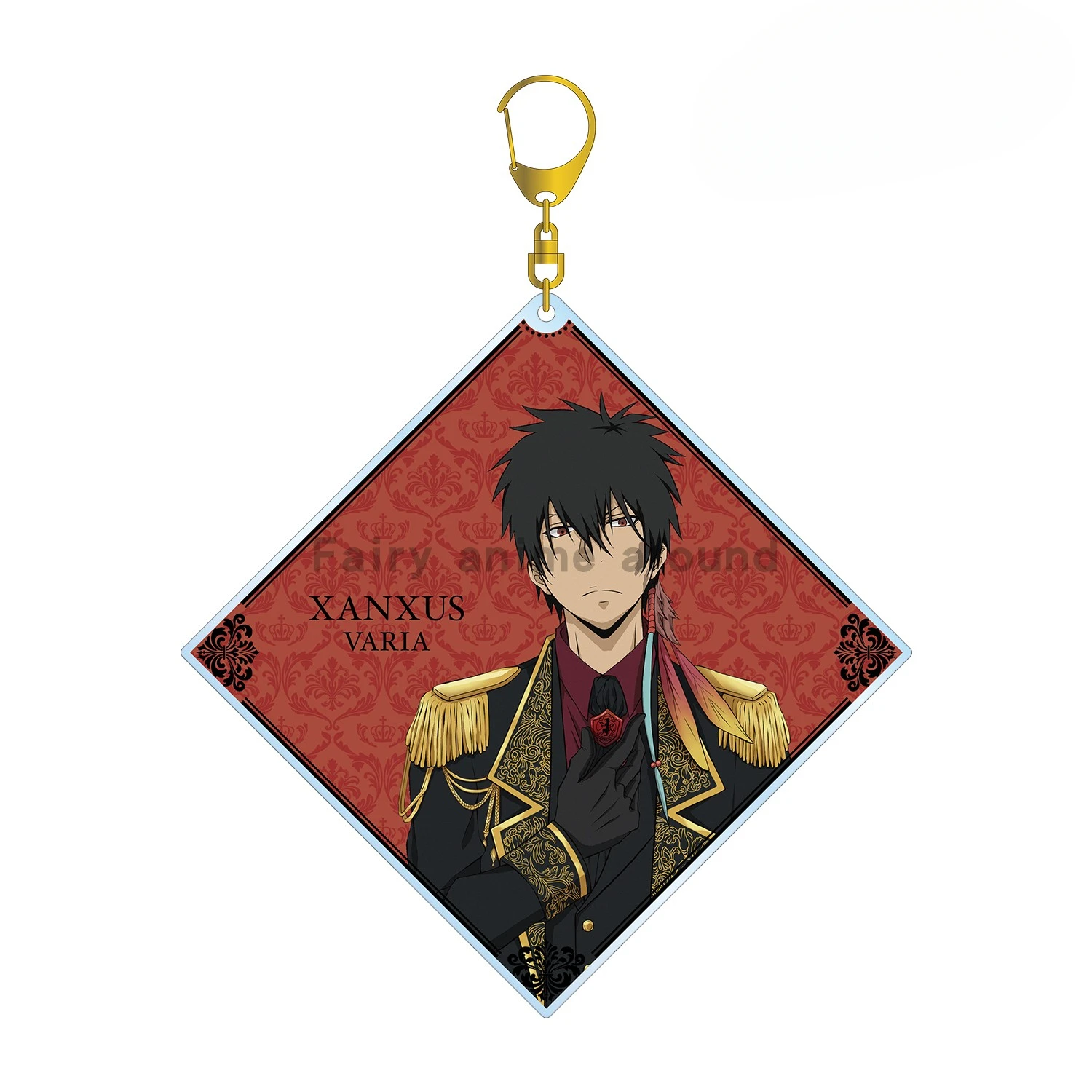 Anime Gokudera Hibari XANXUS Mukuro Squalo Tsuna Belphegor Portachiavi Gioco di bambole Portachiavi in acrilico Ciondolo per regalo