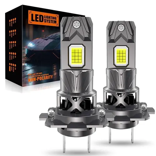 2 uds 300W Turbo H7 bombillas de faros LED luces CANBUS 30000LM H7 Mini lámpara Led 24 Uds 3570 CSP LED de coche inalámbrico con ventilador 12V 6500K