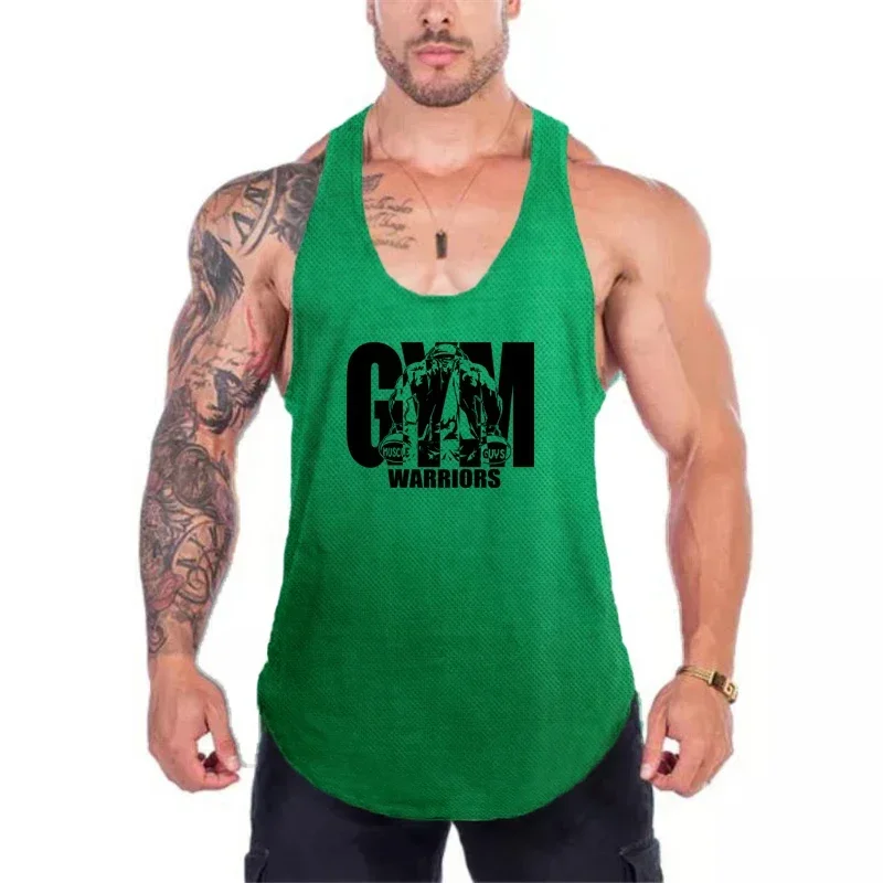 الصالة الرياضية كمال الاجسام اللياقة البدنية Y-الظهر تانك القمم الرجال كرة السلة رياضية الصيف شبكة سريعة الجافة تنفس سترات تجريب العضلات القمصان #5