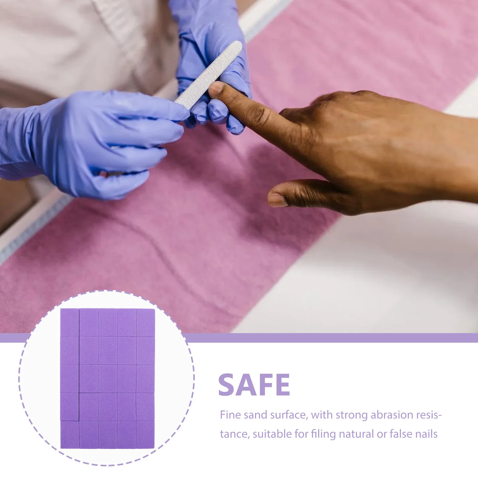 50 قطعة مبرد أظافر كتلة الإسفنج غرامة حصى جلخ للأظافر الاكريليك الطبيعية مانيكير إزالة طلاء الأظافر مسمار أداة فنية عدة #3