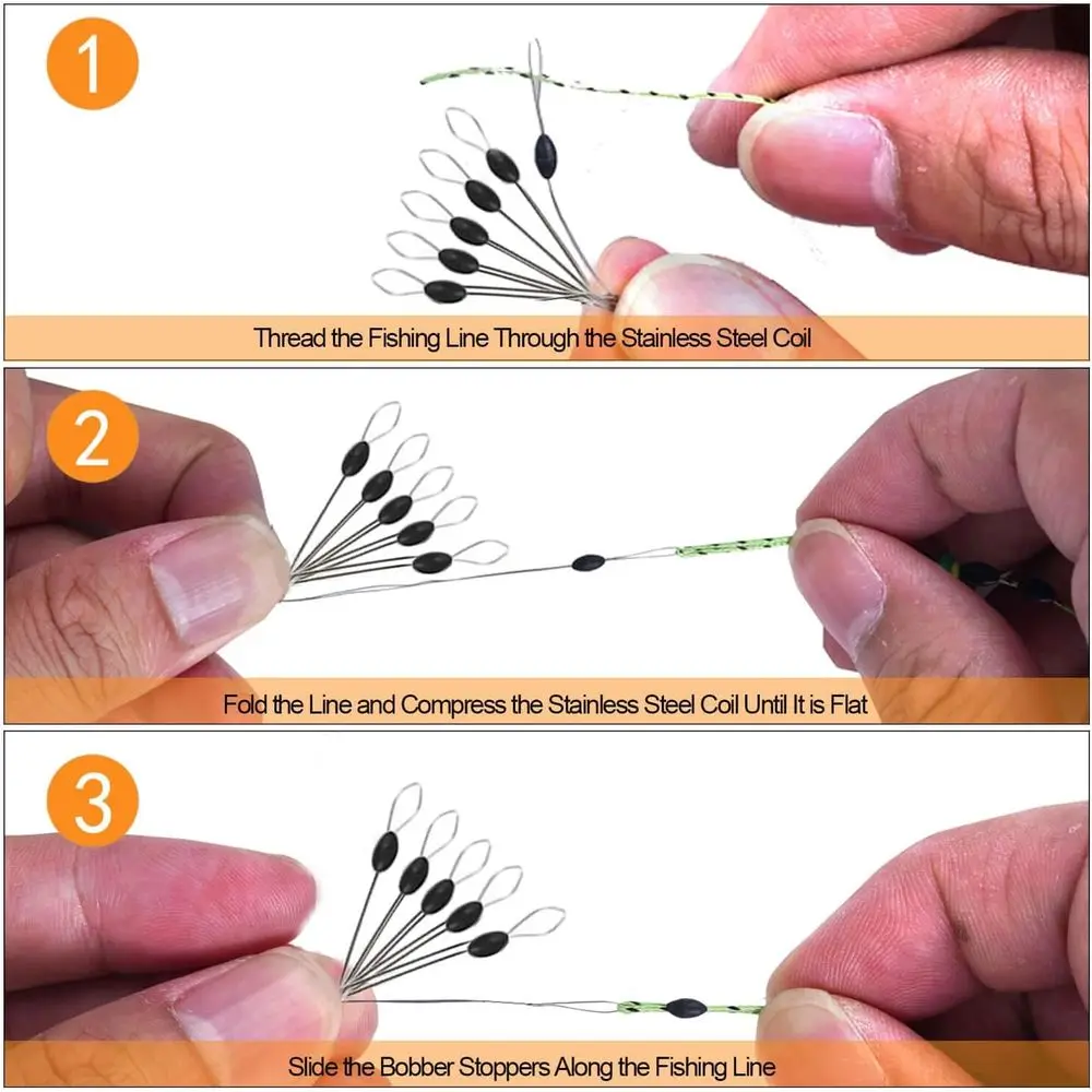 طقم بوبر لصيد السمك مكون من 720 قطعة: سدادة مطاطية سوداء، 6 مقاسات، L، M، S