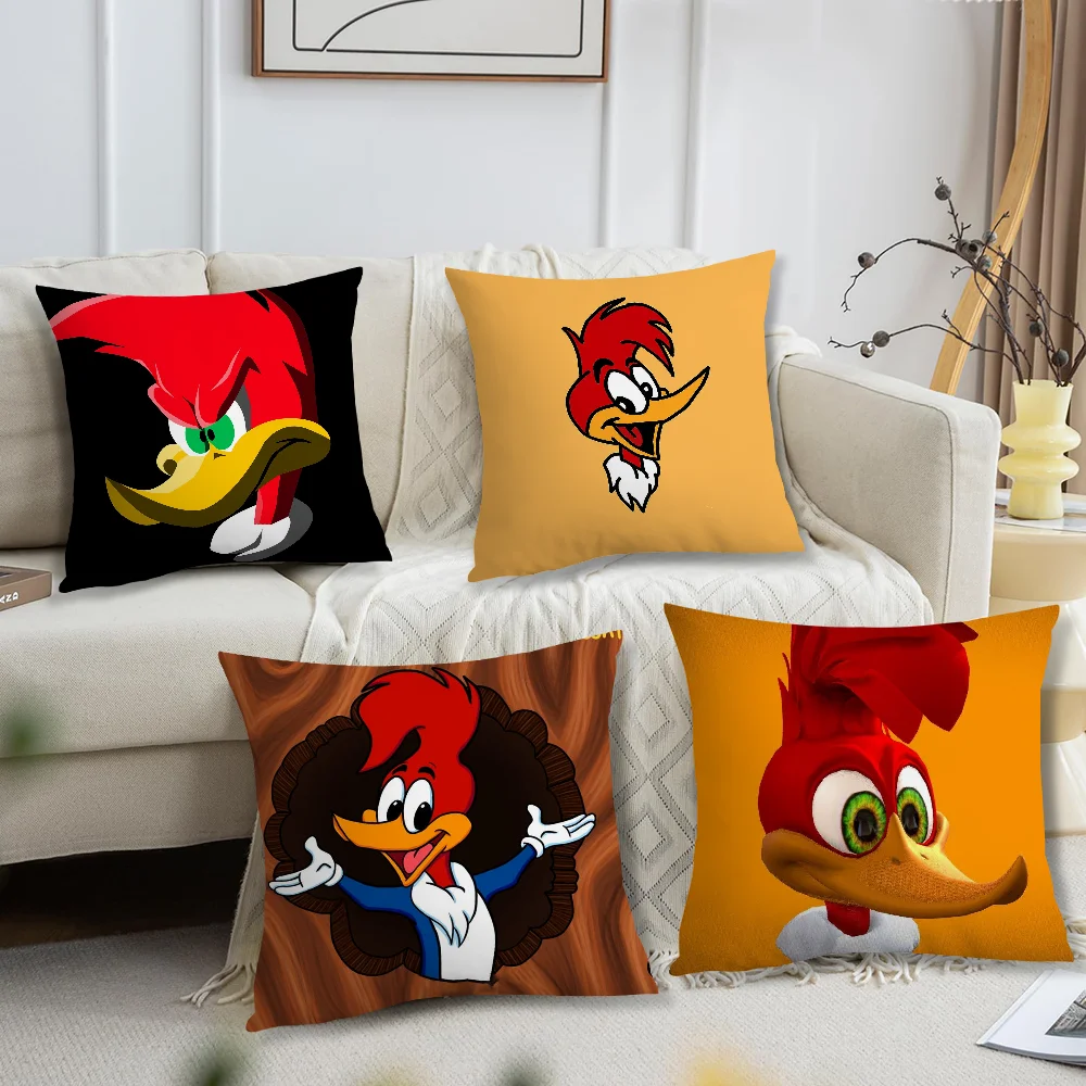 Cartoon The N-New Cute Woody W-Woodpecker Show cushion cover Accessories Square Cushion Bedroom Headboard Sofa Living Backrest