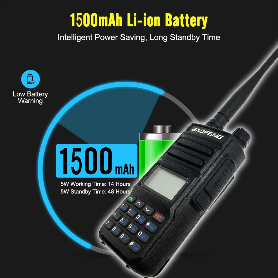 Baofeng Walkie Talkie P15UV Two-way Radio Station 5W Long Range Wireless set VHF UHF Amateur Portable HAM Radio For Hunting