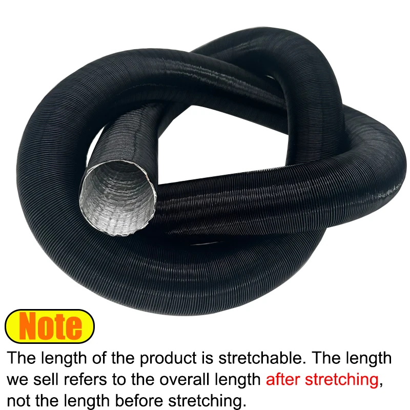 25/42/60/50/75/80/90mm Diameter 2M 3M Length Air Diesel Parking Heater Duct Pipe Tube Hose Extendable For Webasto Eberspacher