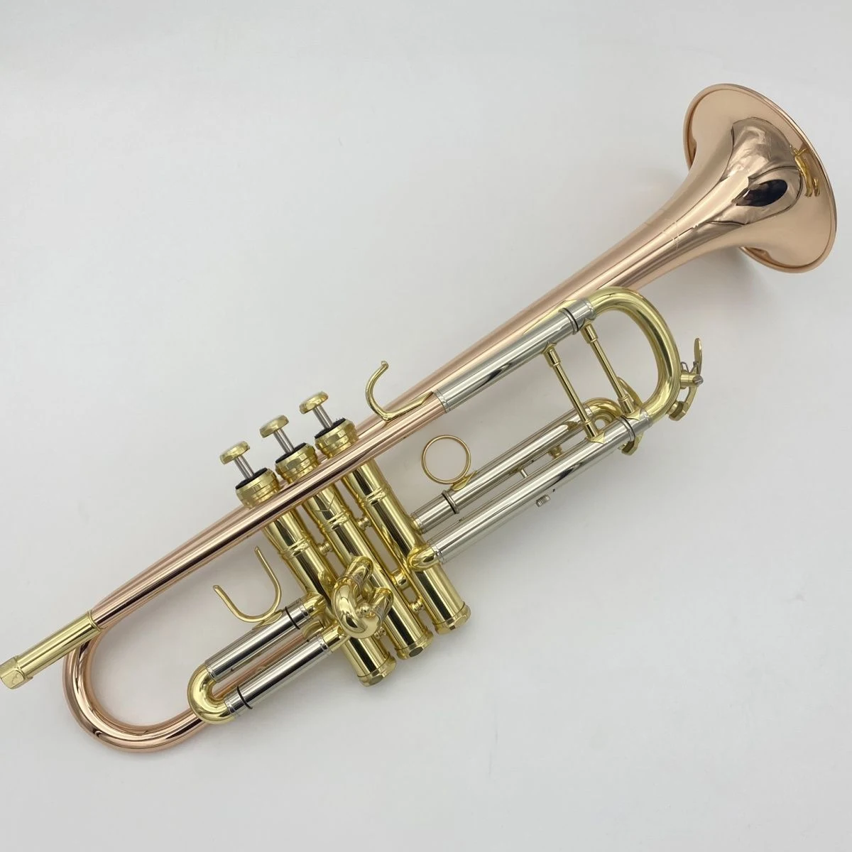 

New high-end professional trumpet musical instrument phosphor bronze white copper surface gold-plated beginner band trumpet