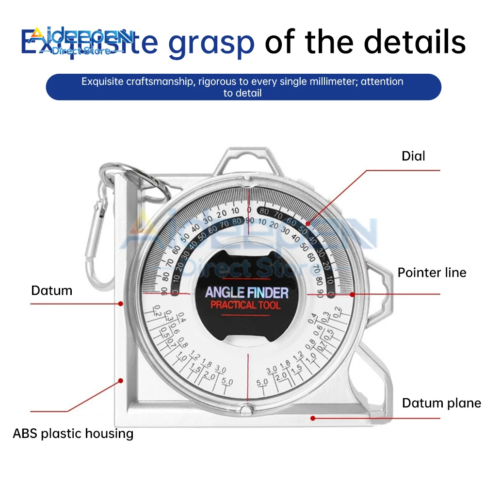 1Pcs Digital Protractor Inclinometer Level Goniometer Measuring Inclinometer Magnet 90 Degree Gauge Digital Display Inclinometer