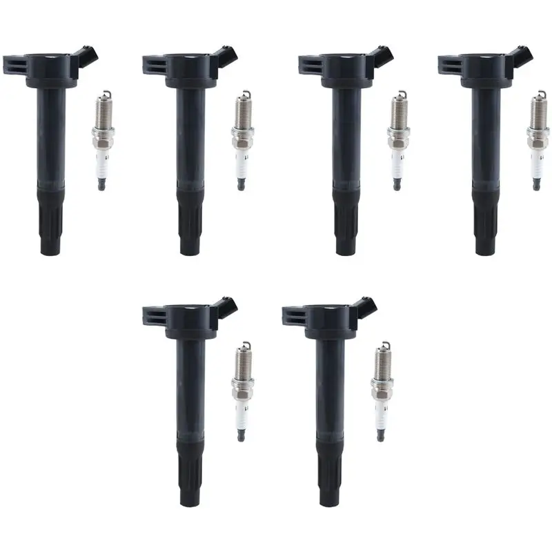 

A64P-UF487 Set Of 6 Ignition Coils & Spark Plugs For Toyota 4Runner 3.5L V6 Lexus GX460 Highlander L4 2.7L LF6RAIX-11