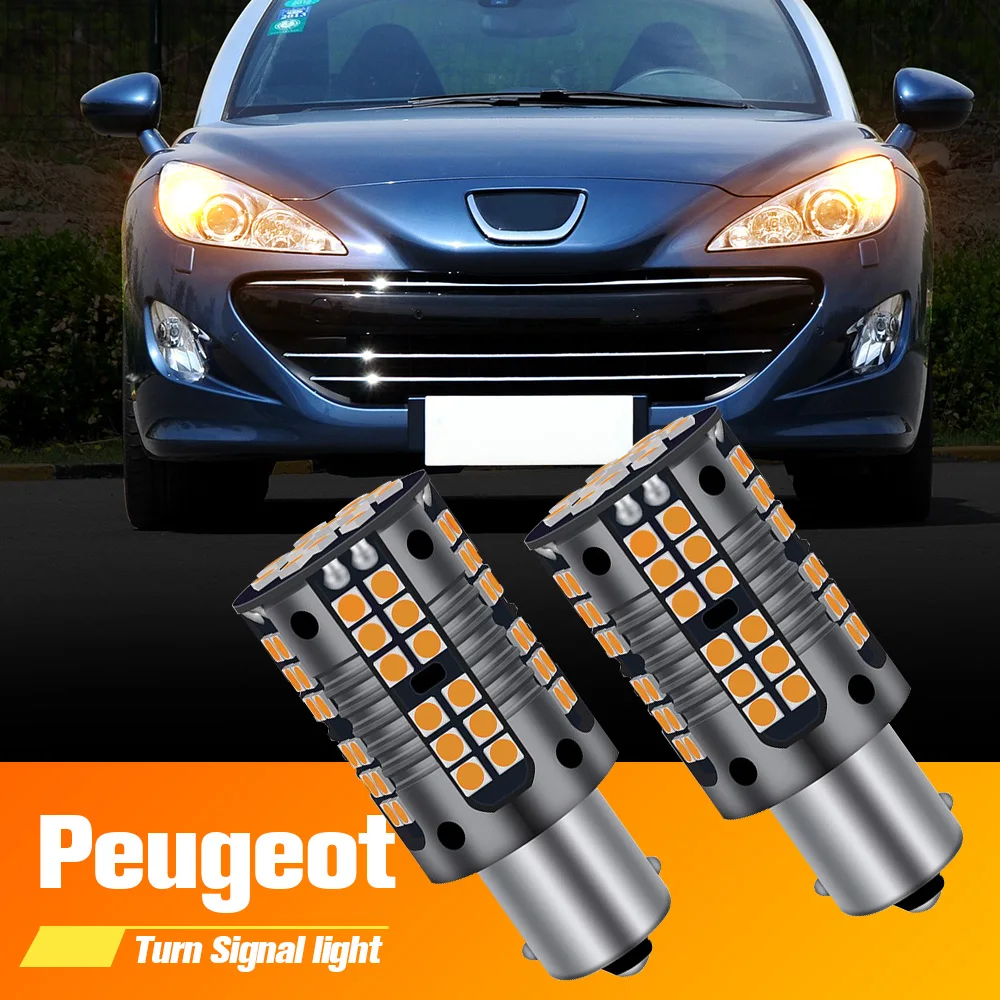 

2pcs LED Turn Signal Light Lamp PY21W BAU15S Canbus For Peugeot 106 108 206 207 208 301 308 508 807 RCZ Bipper Rifter Traveller