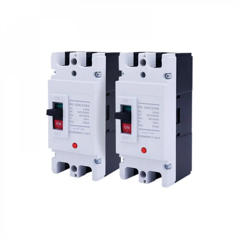 1Pcs CM1/M1 Series DC MCCB - 2P/3P Poles Photovoltaic Solar DC Molded Case Circuit Breaker, PV System Dedicated