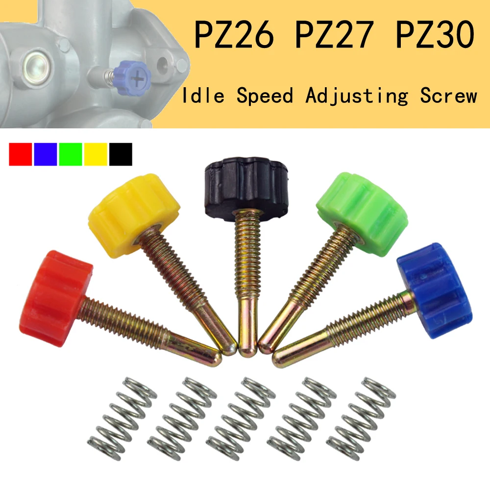 Motorcycle carburetor idle speed adjustment screw kit PZ26 CG125 CB125 XR100  / PZ27 CG150 TXM155 / PZ30 XR100