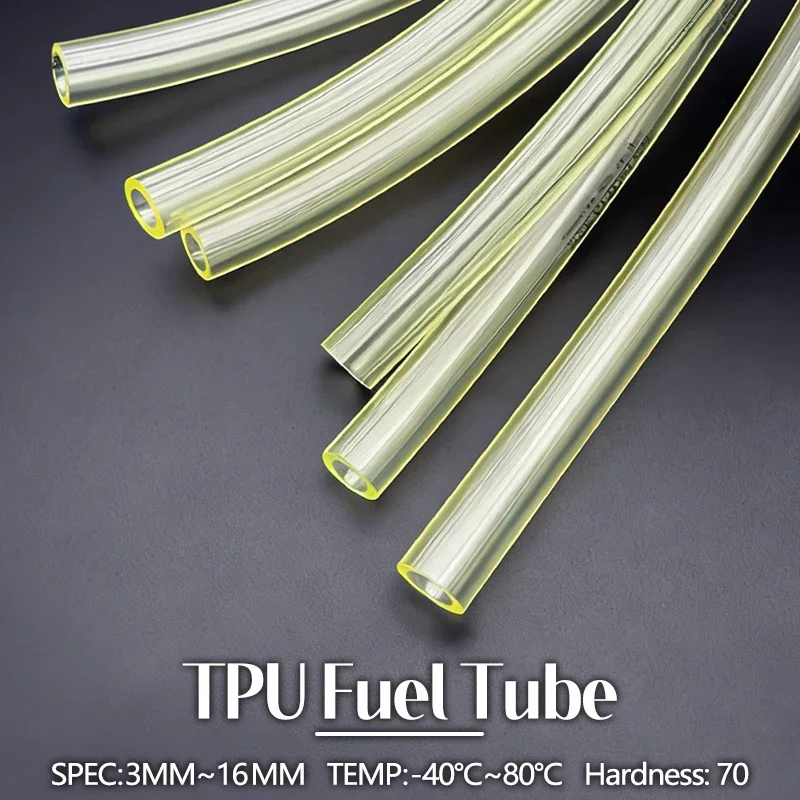 

Oil Resistant High Pressure Yellow TPU Fuel Gas Tube Anti-Leak Flexible Petrol Pipe ID3/5/8/10/12/16mm For Motorcycle Automobile