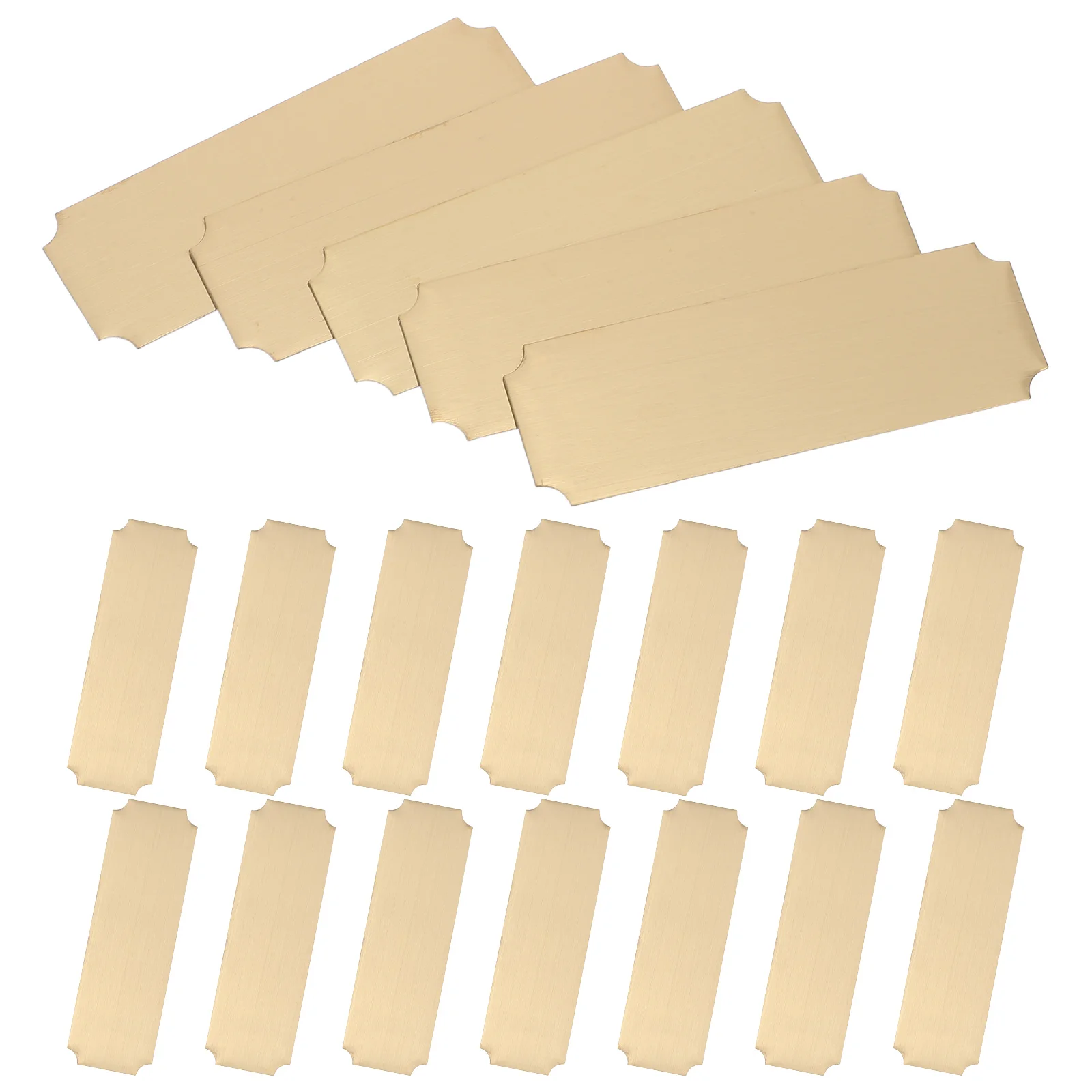 

20Pcs Stainless Steel Blank Name Tags for Office Desk Nameplates Employee Id Badges Classroom Conference Nameplate Labels