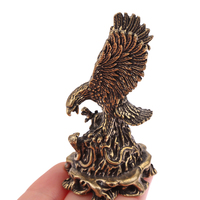 Antique Copper Eagle Statue Small Ornaments Vintage Brass Animal Figurines Crafts Desk Decorations Home Decor Accessories Gifts