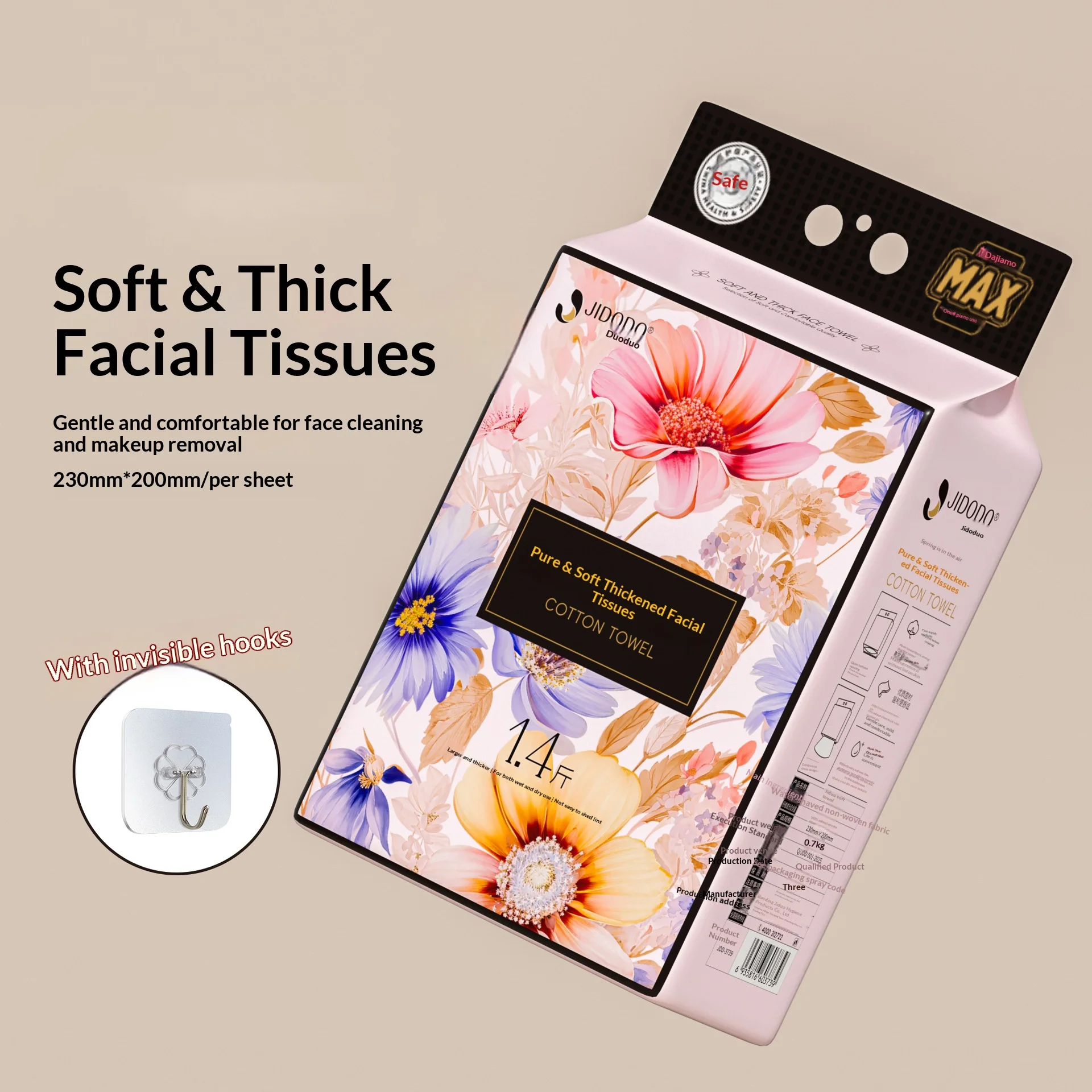 Disposable face washing towel, home wall-mounted face towel, thick pull-out cleansing towel, makeup-removing towel, towel