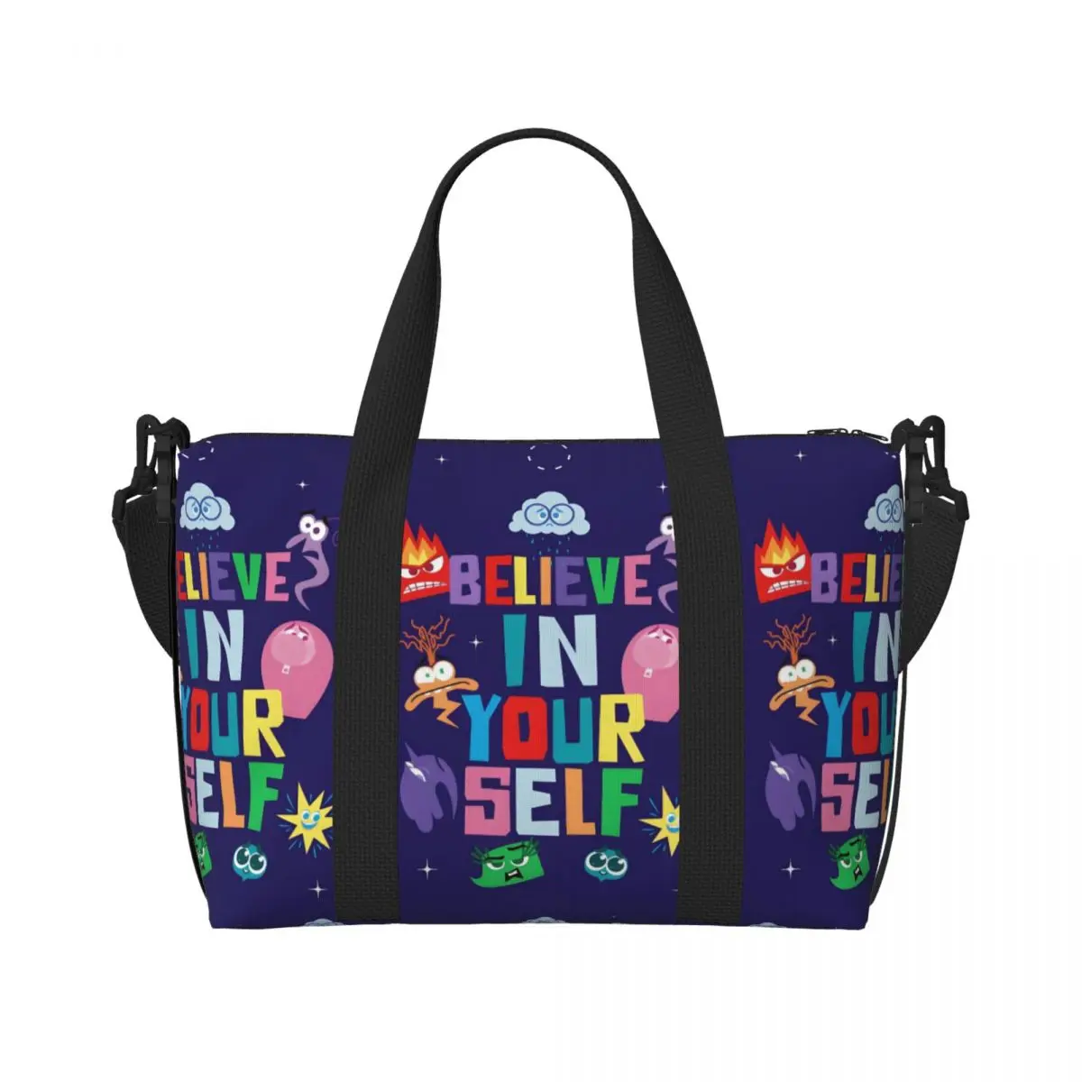

Custom Large Inside Out Tote Bag for Women Adorable Cartton Shopper Shoulder Gym Beach Travel Bag