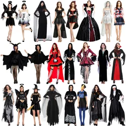 Halloween Costume Vampire Bat Ghost Witch Angel Medieval Cosplay Clothing Women's Dress Party Carnival Jumpsuit