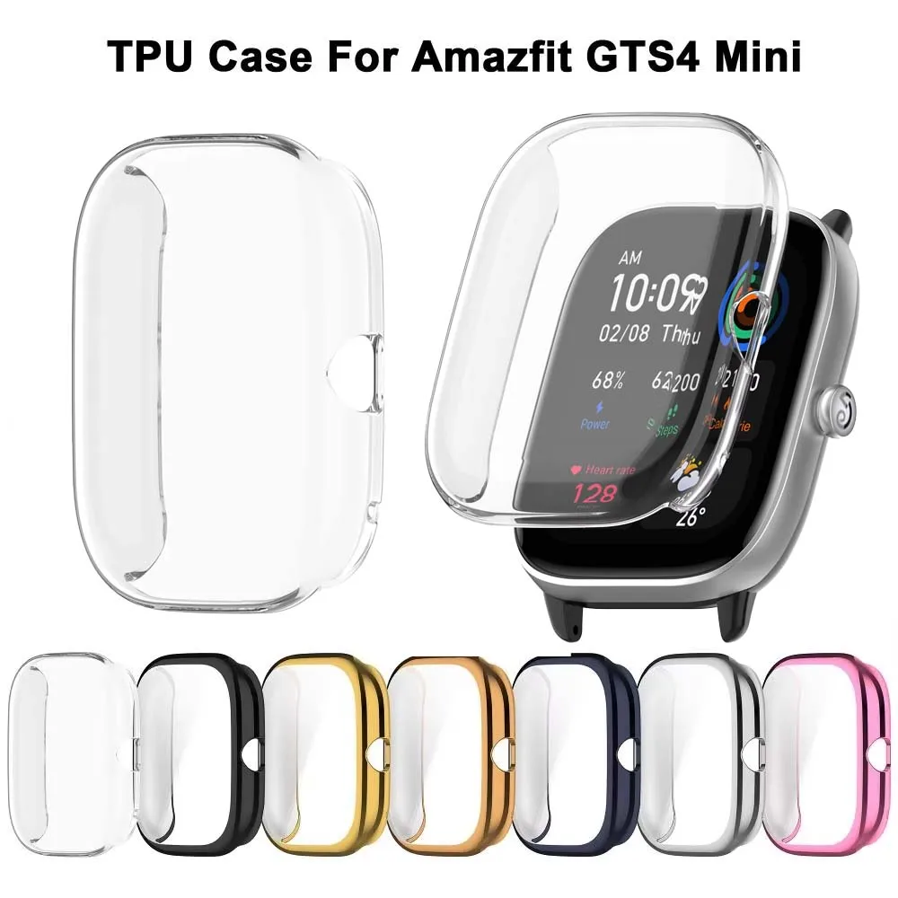 Displayschutzfolie für Huami Amazfit GTS 4 Mini, Uhrenschutz, TPU-Hülle, Schutzrahmen für Amazfit GTS4 Mini