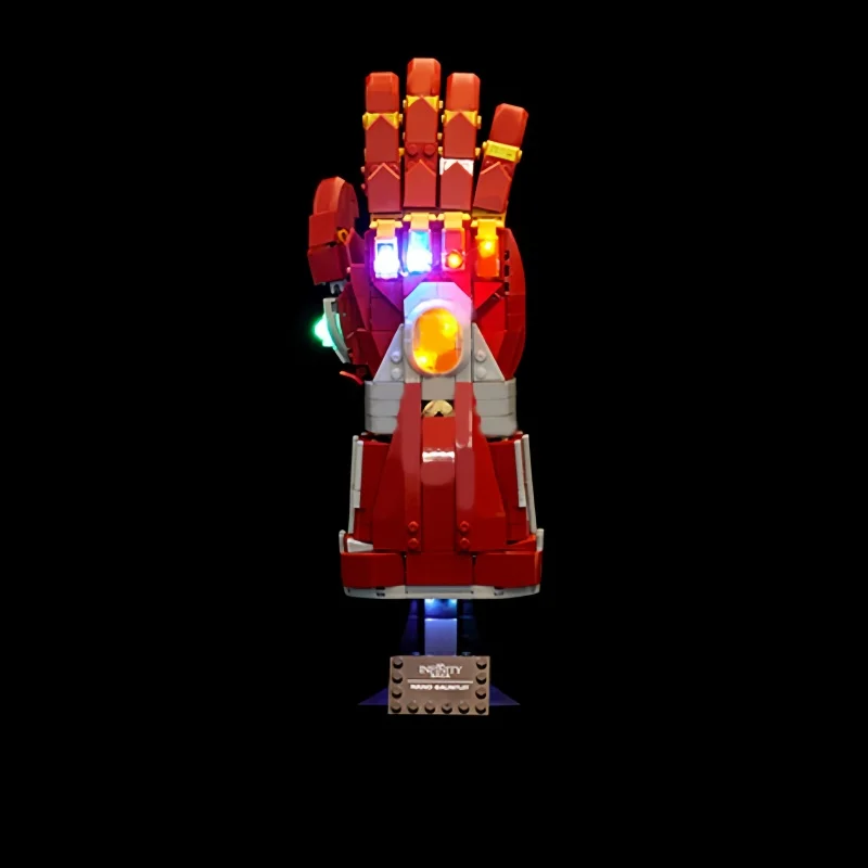 DIY LED Lighting Set For Infinity Hand Model Building Blocks Upgrade Light Mod Parts (Not Include Bricks)
