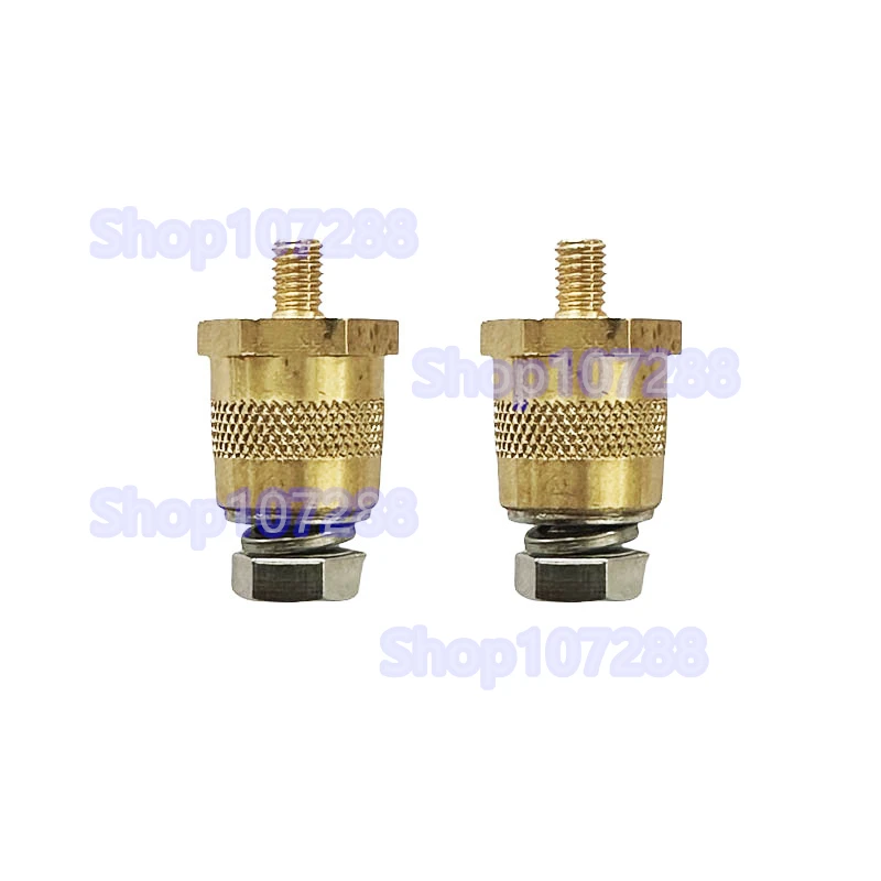 1 Pair Battery Pole Adapter Brass Battery Terminal Connector M6 Thread Positive Negative Battery Post Connector Terminal Adapter